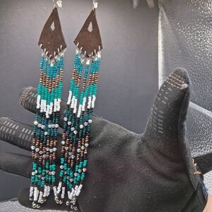 Elegant Beaded Dangle Earrings